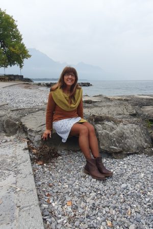 Jupe réversible et pull à col Jupe réversible et pull à col