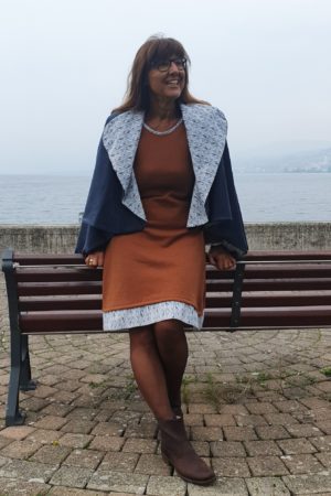 Cape en laine et coton, souple et chaude