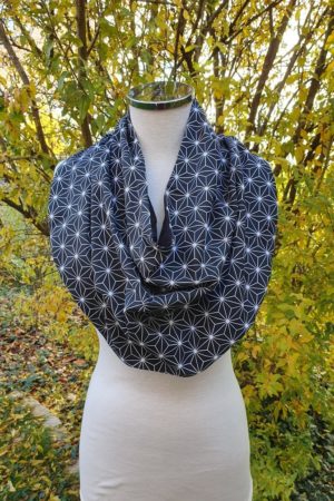 Tour du cou noir coton Tour du cou noir coton